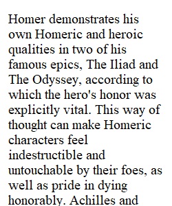 Discussion: Homer's Iliad & Odyssey--Heroic Qualities